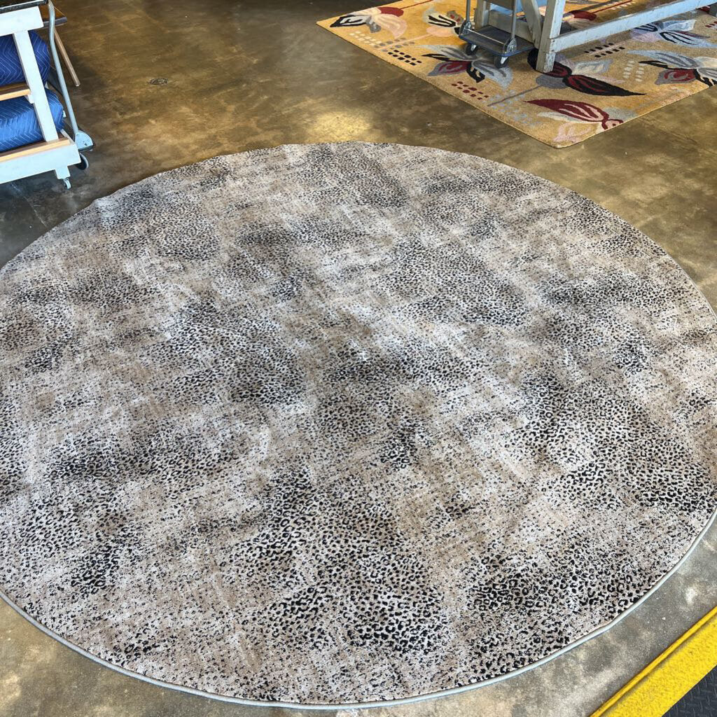 10ft Leopard print Round Rug