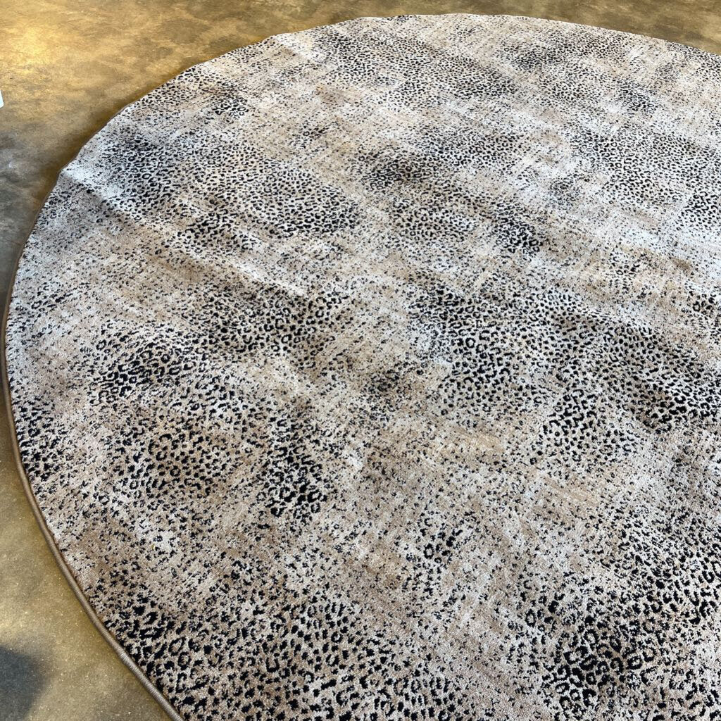 10ft Leopard print Round Rug