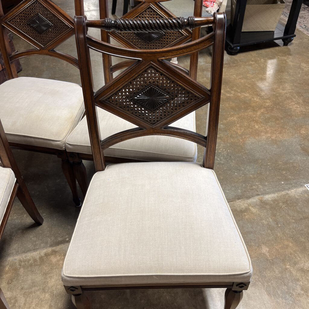 Set of 4 Regency Dining Chair w/ Cane Accent