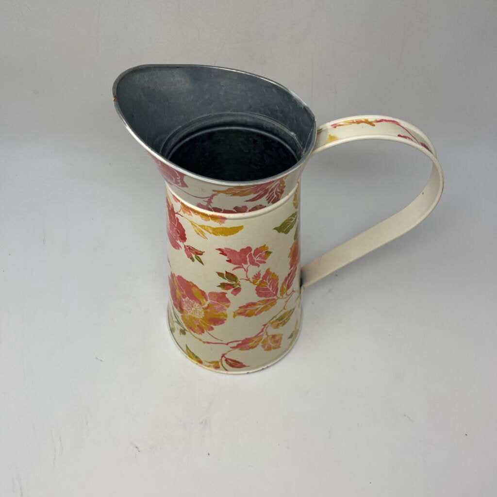 Metal floral Pitcher