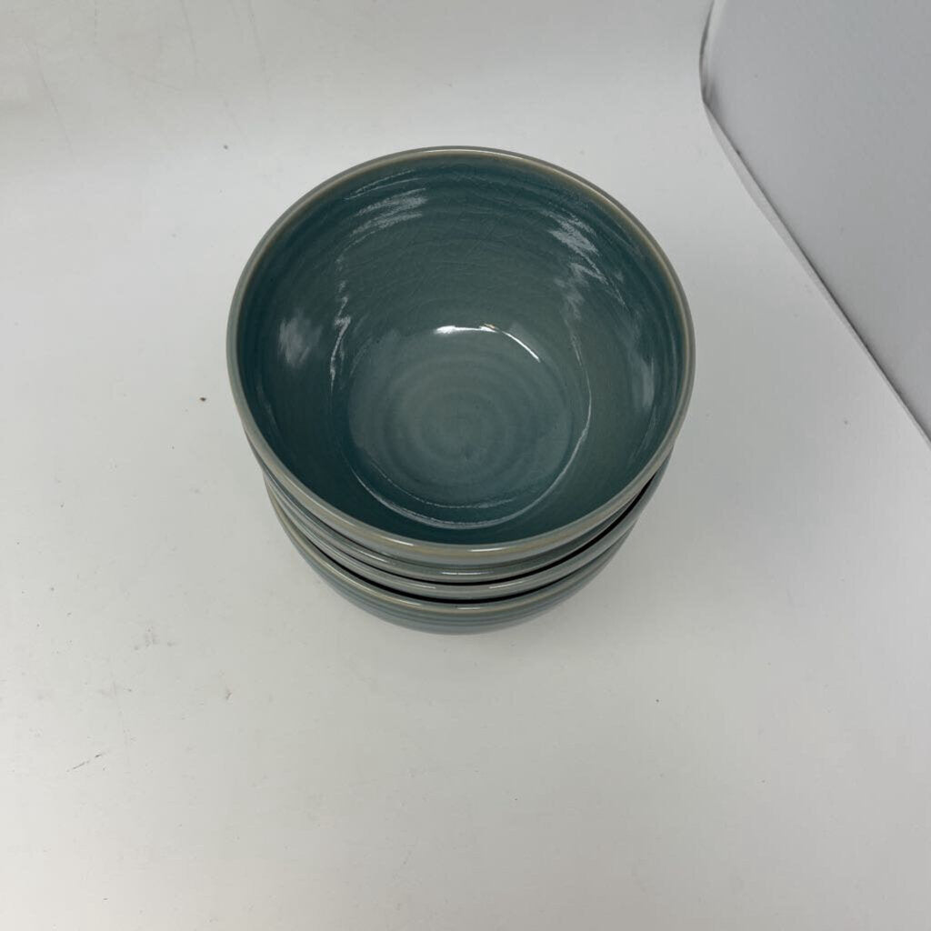 Signed Pottery Salad/Soup Bowls 4 PC