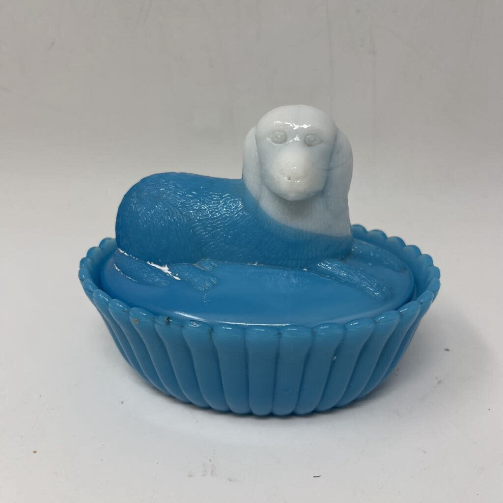 Vintage Lidded Dog Dish