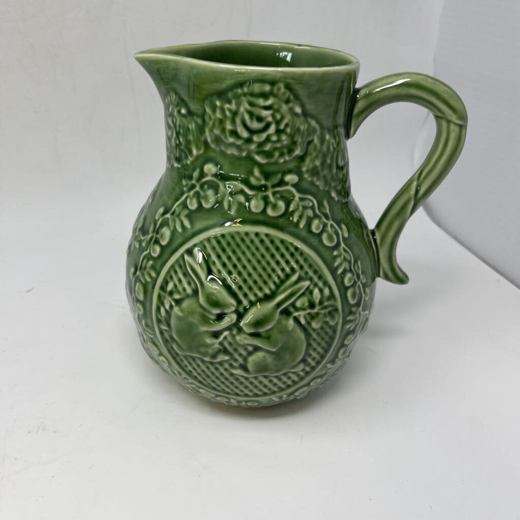 Green Ceramic Easter Pitcher