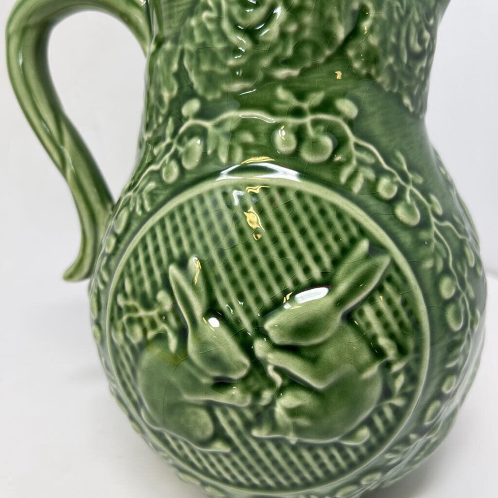 Green Ceramic Easter Pitcher