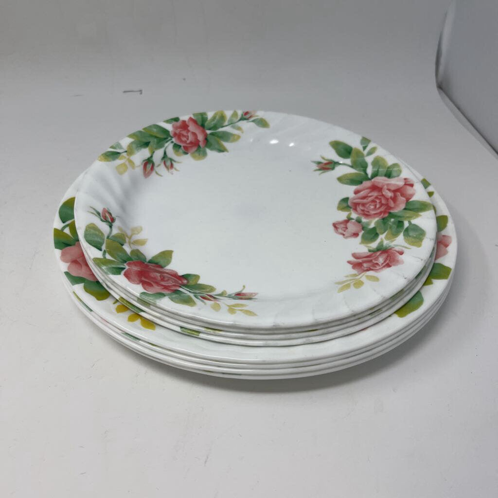 Elegant Rose Set of 8 Plates