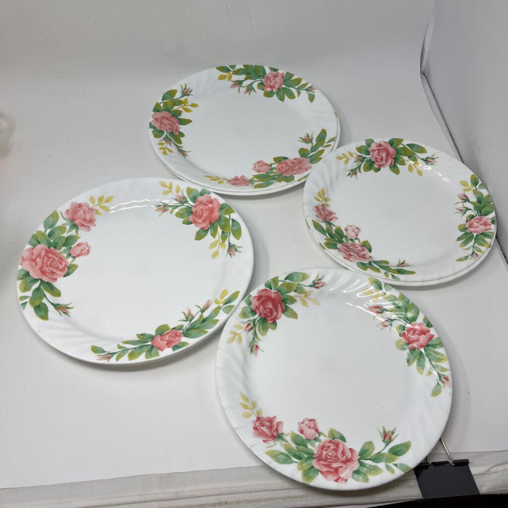 Elegant Rose Set of 8 Plates