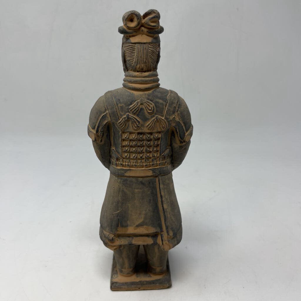 Terra Cotta Asian Warrior Statue 9"H