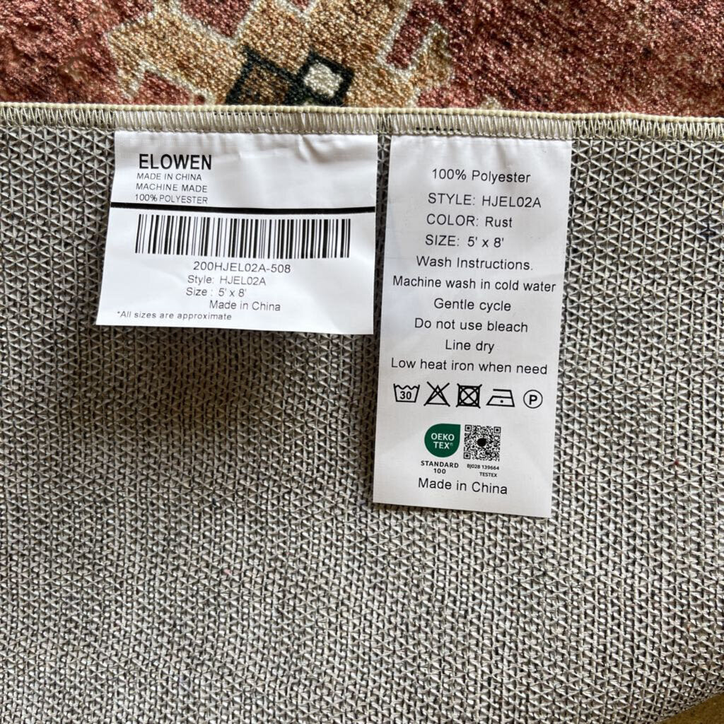 Judy Traditional Persian Washable Rug 5x8
