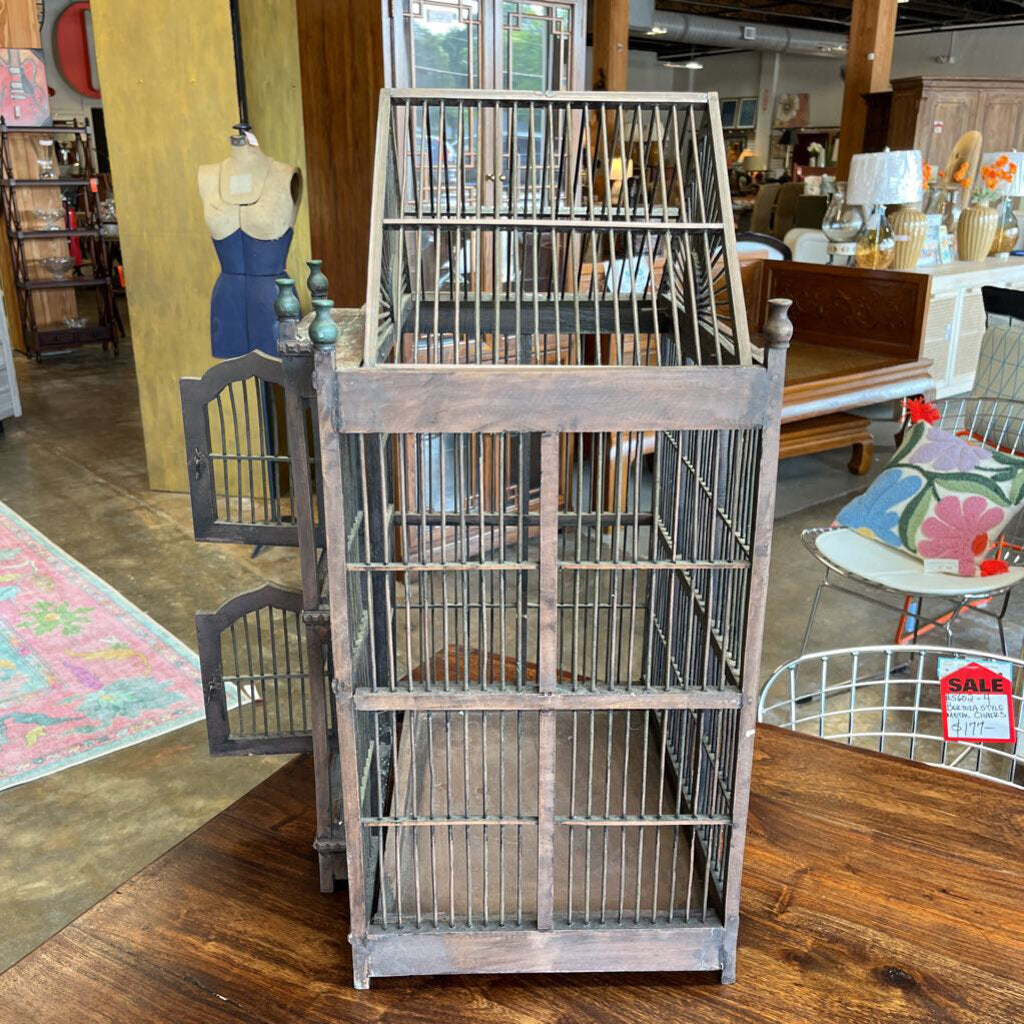 Large Wood Bird Cage 26x15.5x12"