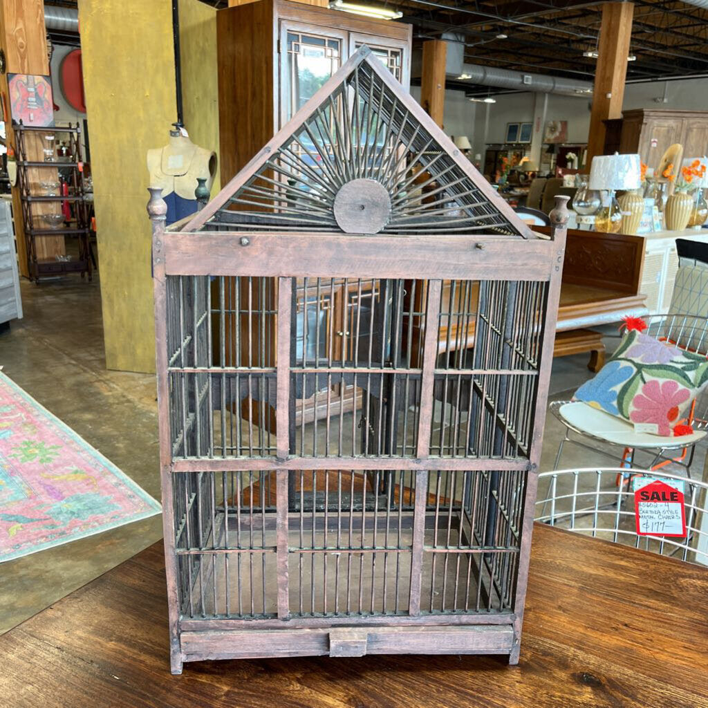 Large Wood Bird Cage 26x15.5x12"