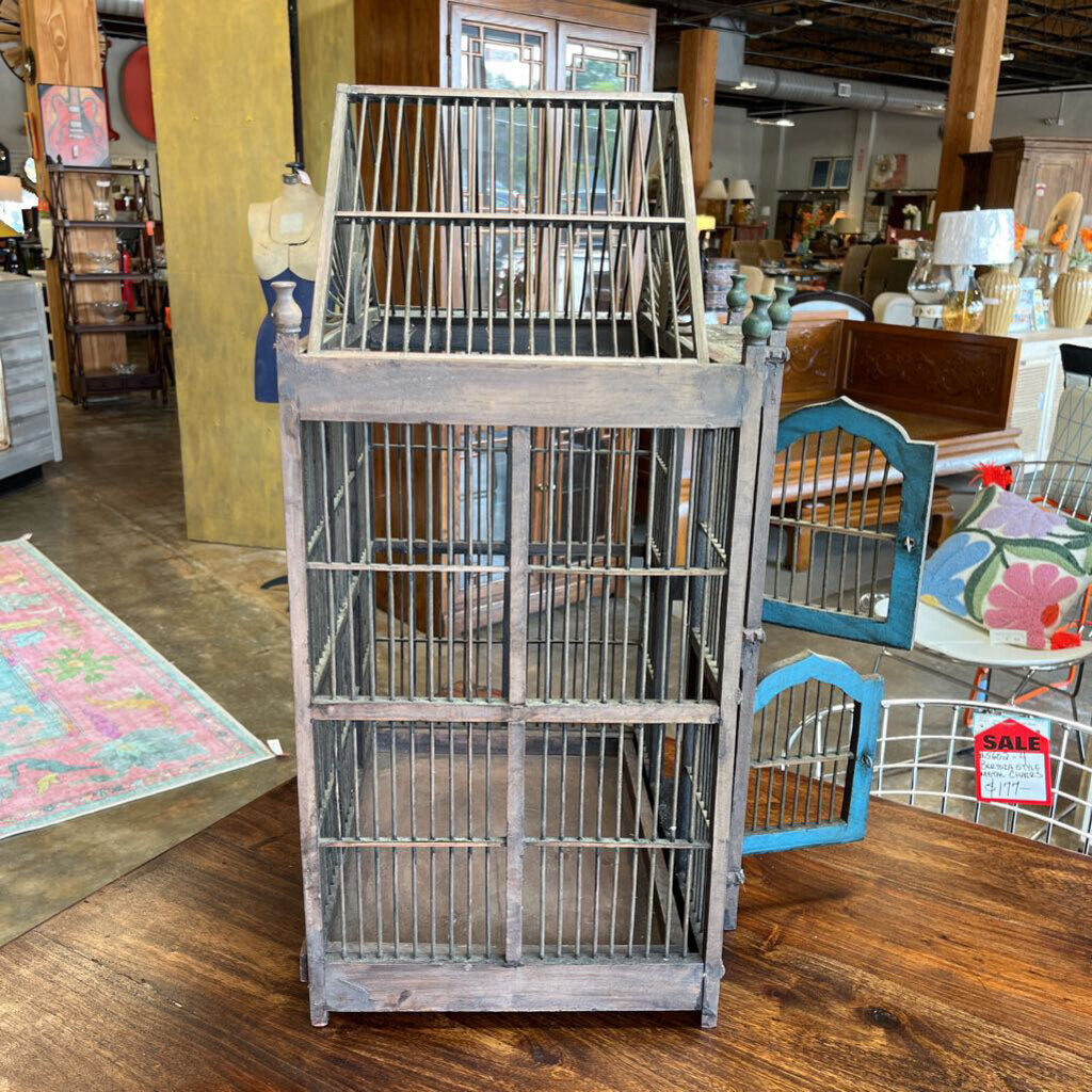 Large Wood Bird Cage 26x15.5x12"