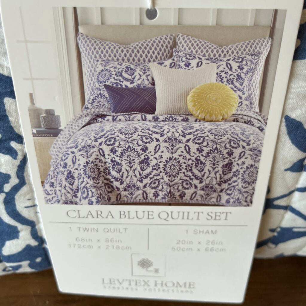 Clara Blue Quilt Set Twin/Twin XL