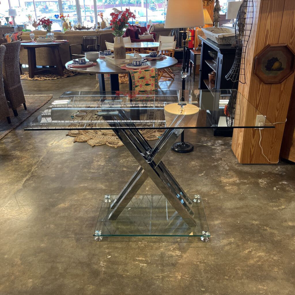 High Top Glass Top Table