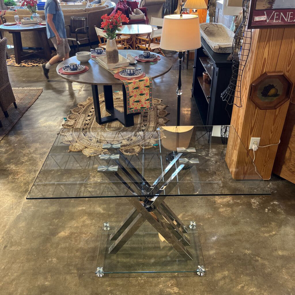High Top Glass Top Table