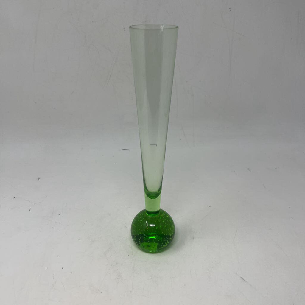 Bubble Glass Bud Vase 10in
