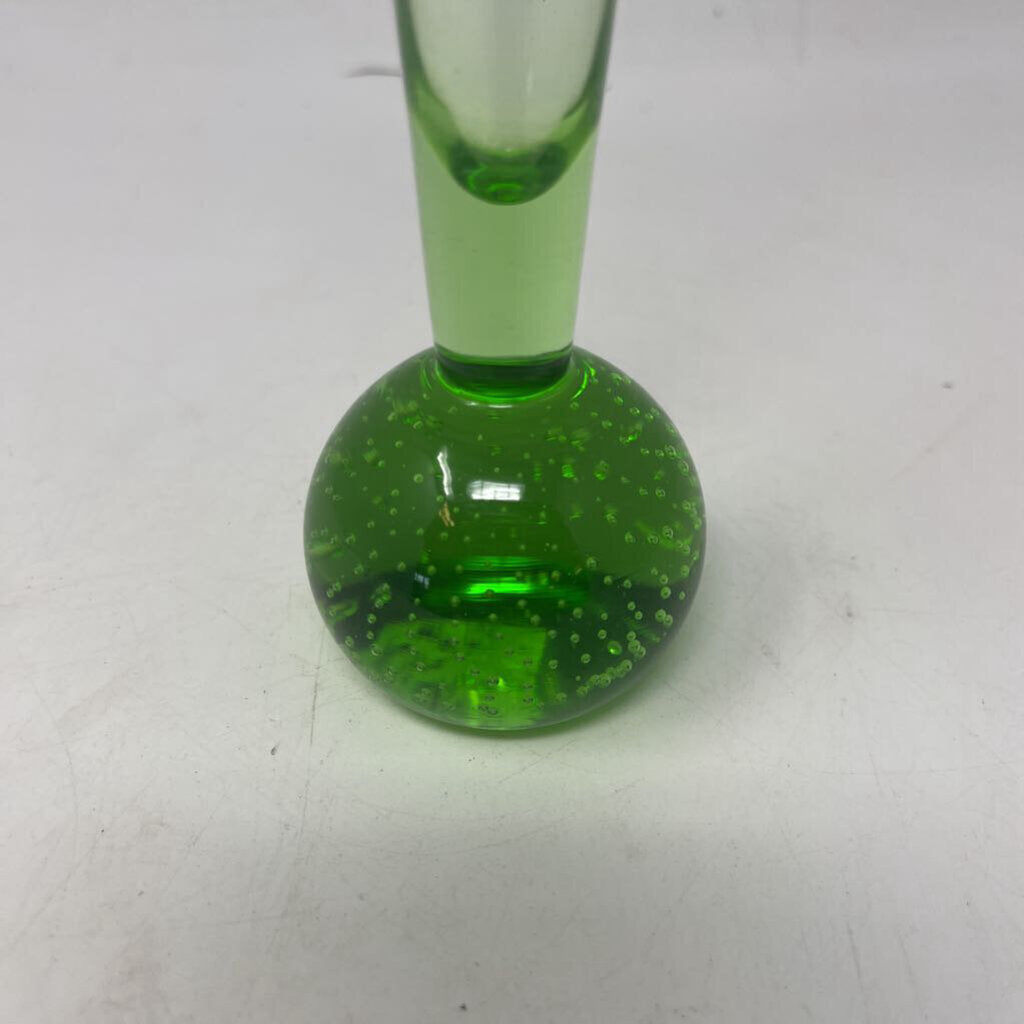 Bubble Glass Bud Vase 10in