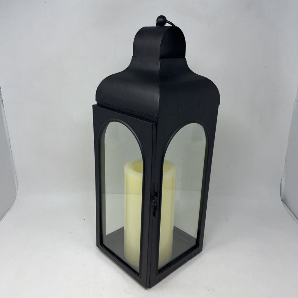 Metal Lantern with LED Candle 18"H