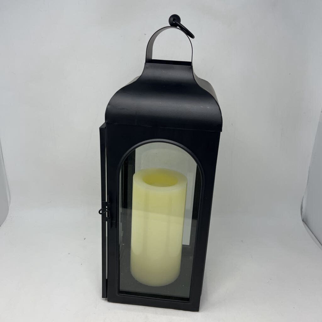 Metal Lantern with LED Candle 18"H