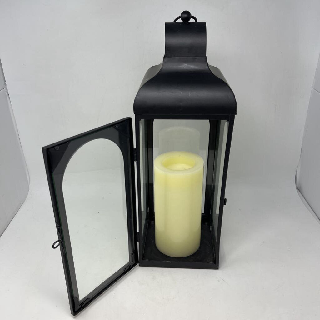 Metal Lantern with LED Candle 18"H
