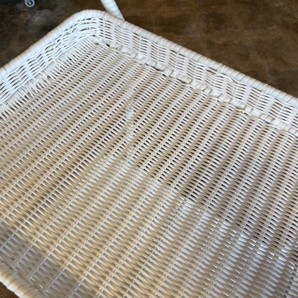 Resin Wicker Serving Cart