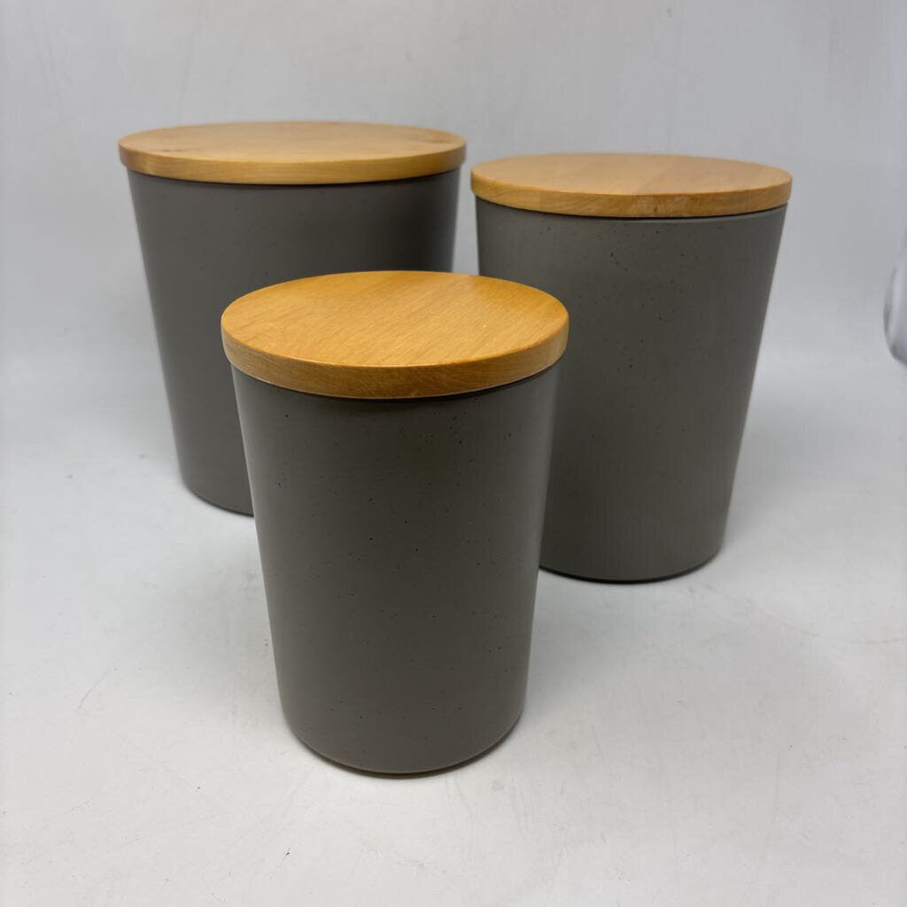 Canisters with Bamboo Lid 3 PC