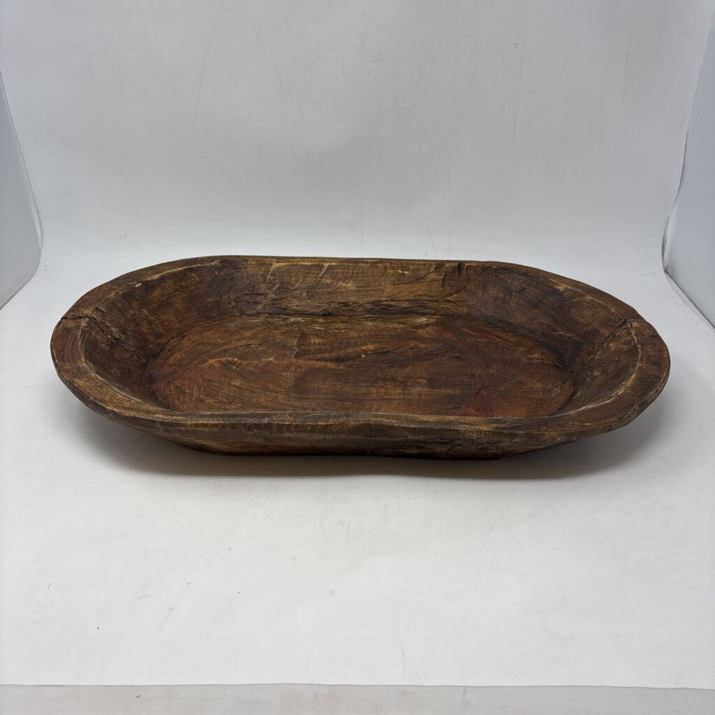 Rustic 20 in Wooden Dough Bowl