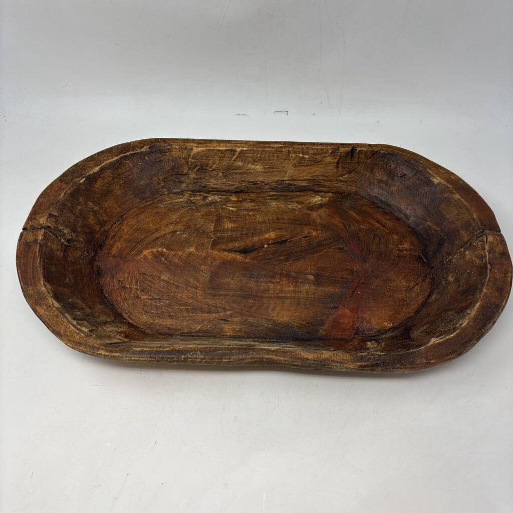 Rustic 20 in Wooden Dough Bowl