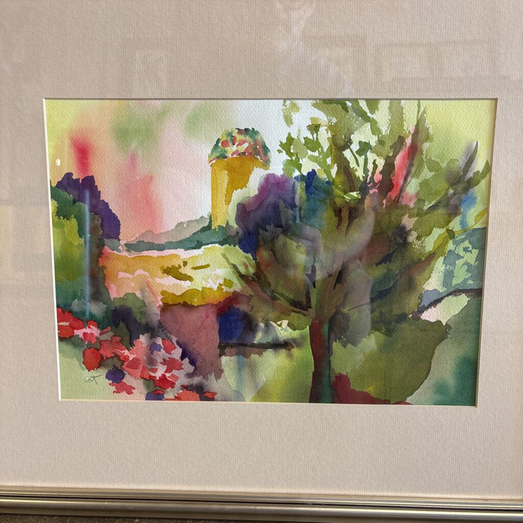 Abstract Landscape Watercolor 21 X 17