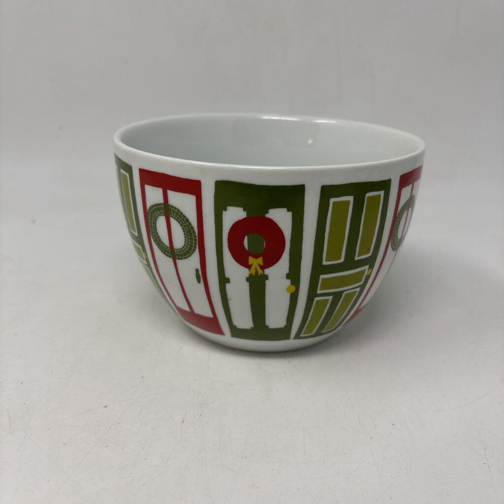 Crate & Barrel Christmas Door Bowl