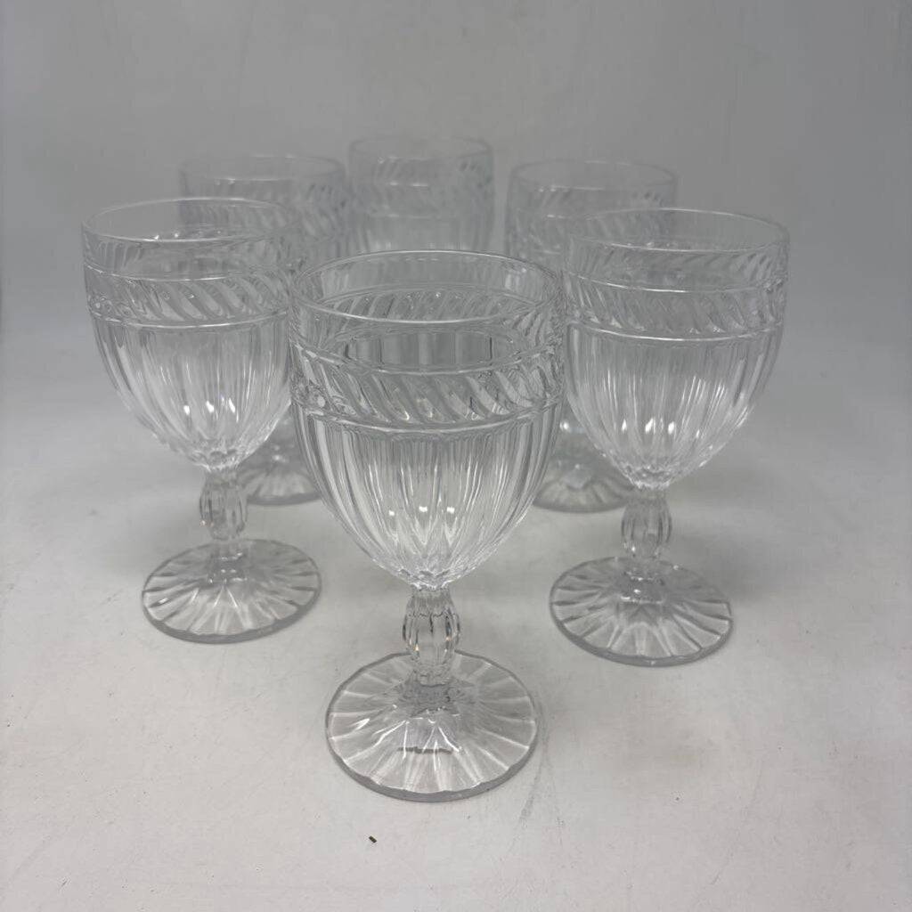 Crystal Wine Goblets Set 6