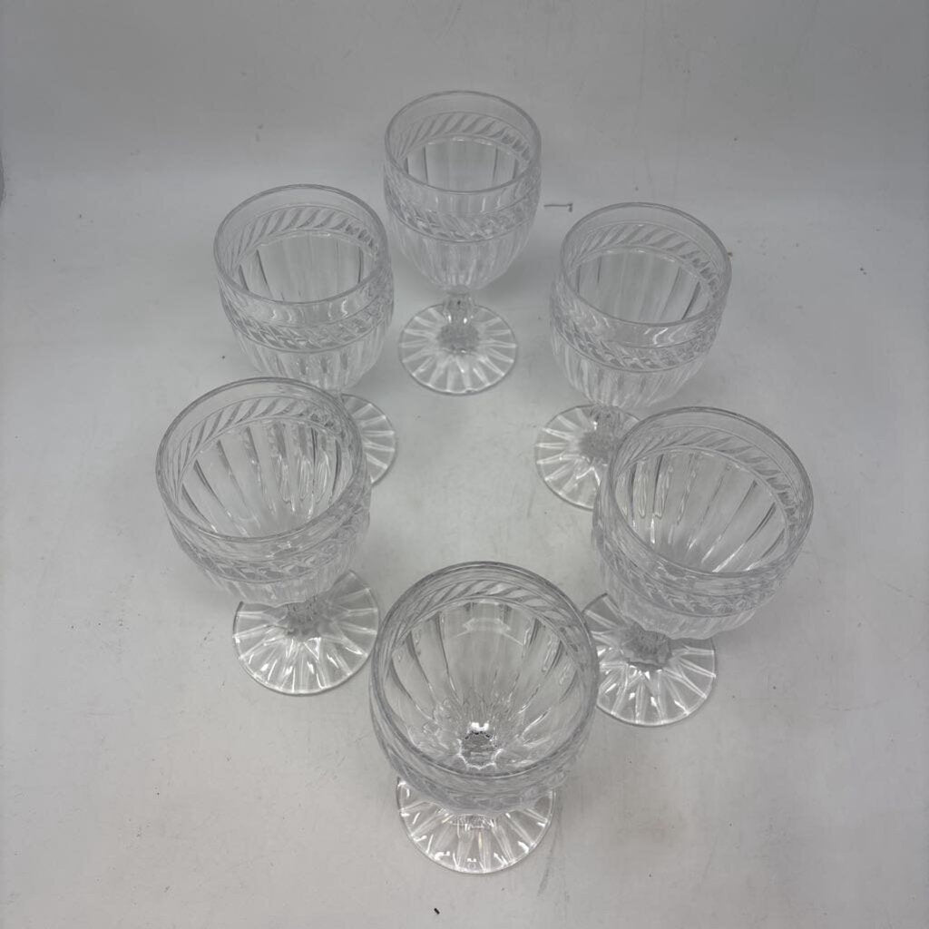Crystal Wine Goblets Set 6