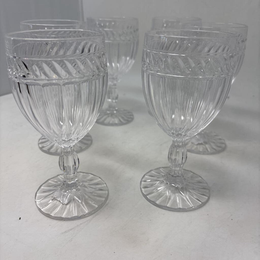 Crystal Wine Goblets Set 6