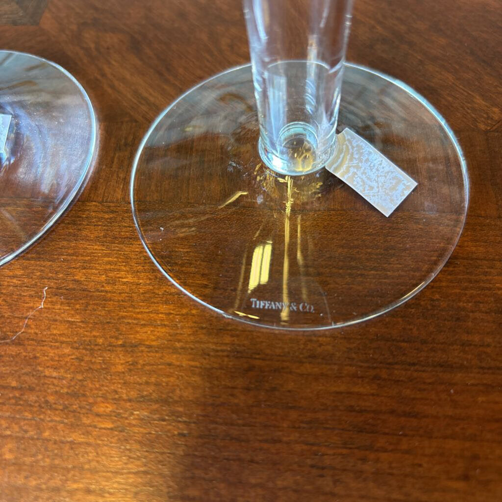 Tiffany Trumpet Stem Flutes Set 2