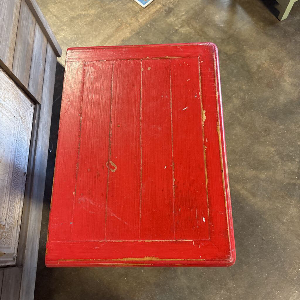 Distressed Wood Nightstand 20.75 X 15.25 X 27