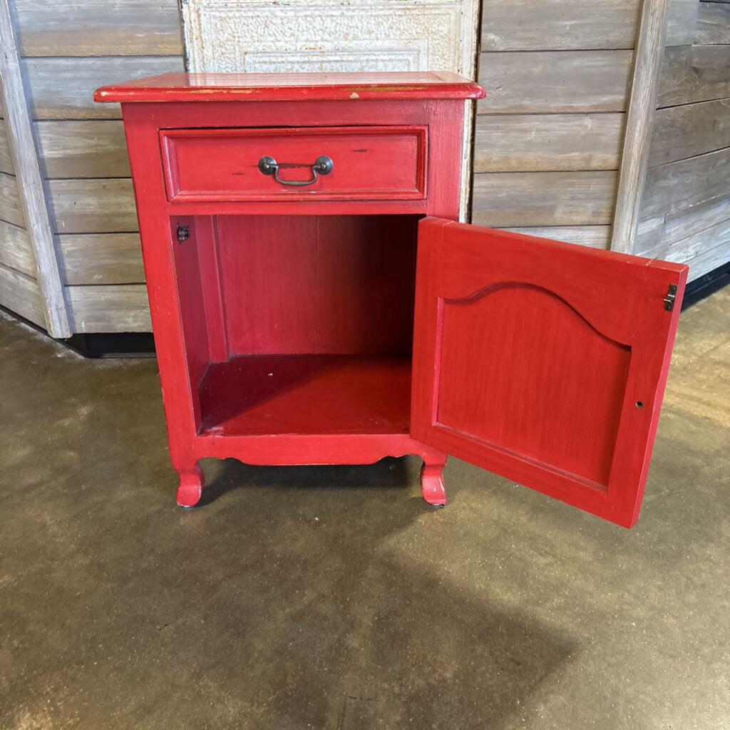 Distressed Wood Nightstand 20.75 X 15.25 X 27