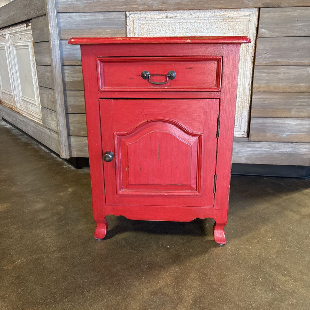 Distressed Wood Nightstand 20.75 X 15.25 X 27