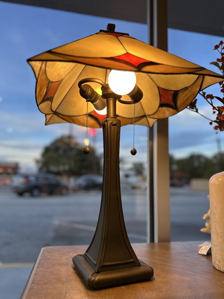 Dale Tiffany Stamped Table Lamp