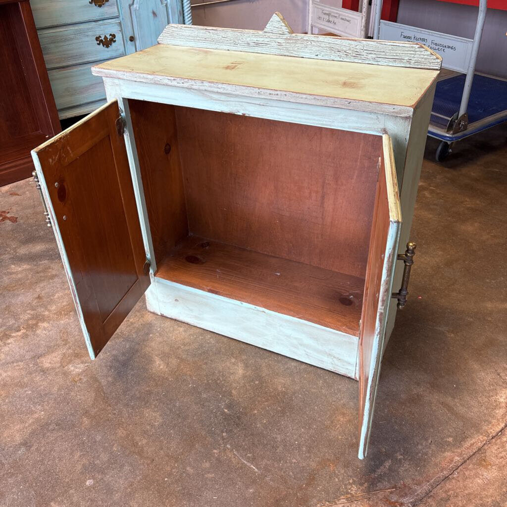 Distressed 2 Door Cabinet 29 X 11 X 33.5