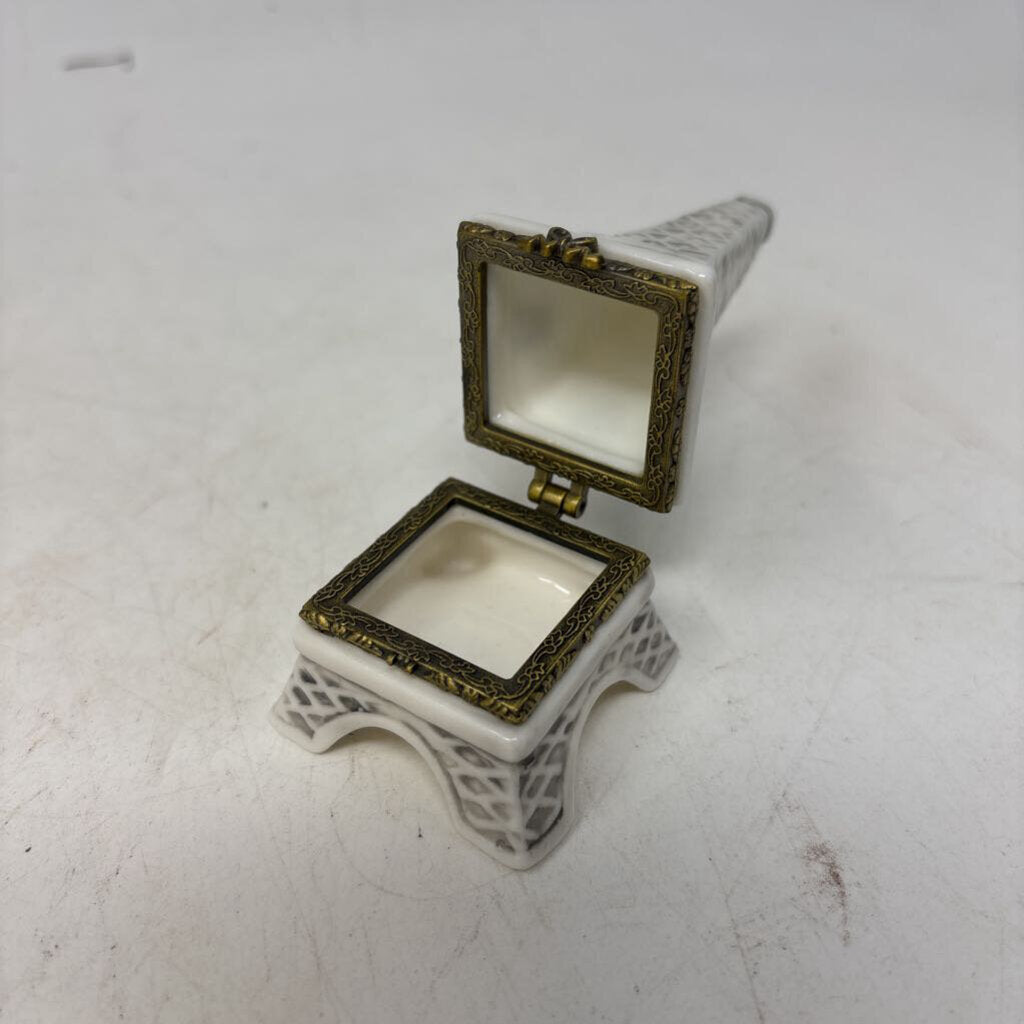 Eiffel Tower Porcelain Trinket Box