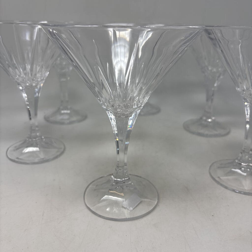 Crystal Martini Glasses 6 Pc