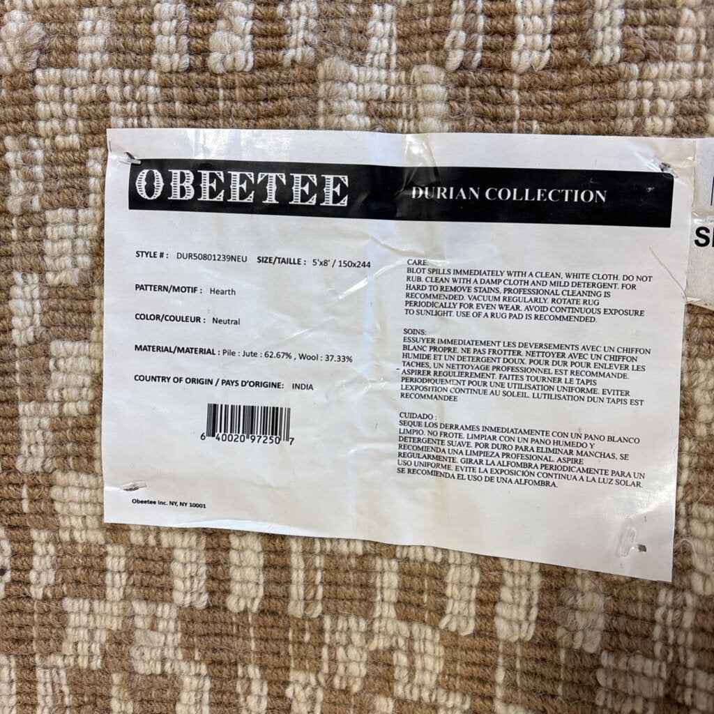 Durian Hearth Rug 5x8