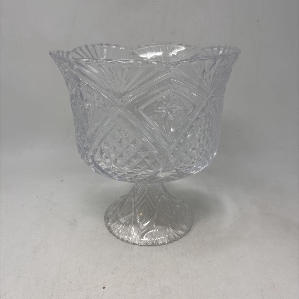 Cut Glass Pedestal Bowl