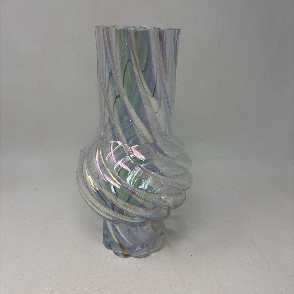 Cut Glass Swirl Vase