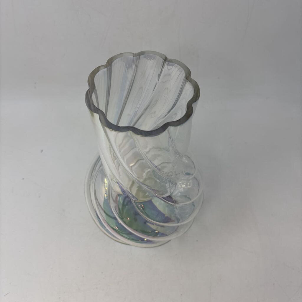 Cut Glass Swirl Vase