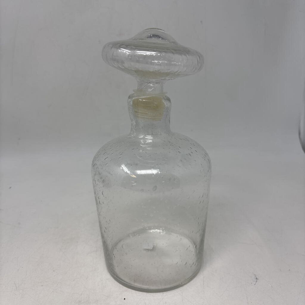 Glass Decanter with Mushroom Stopper