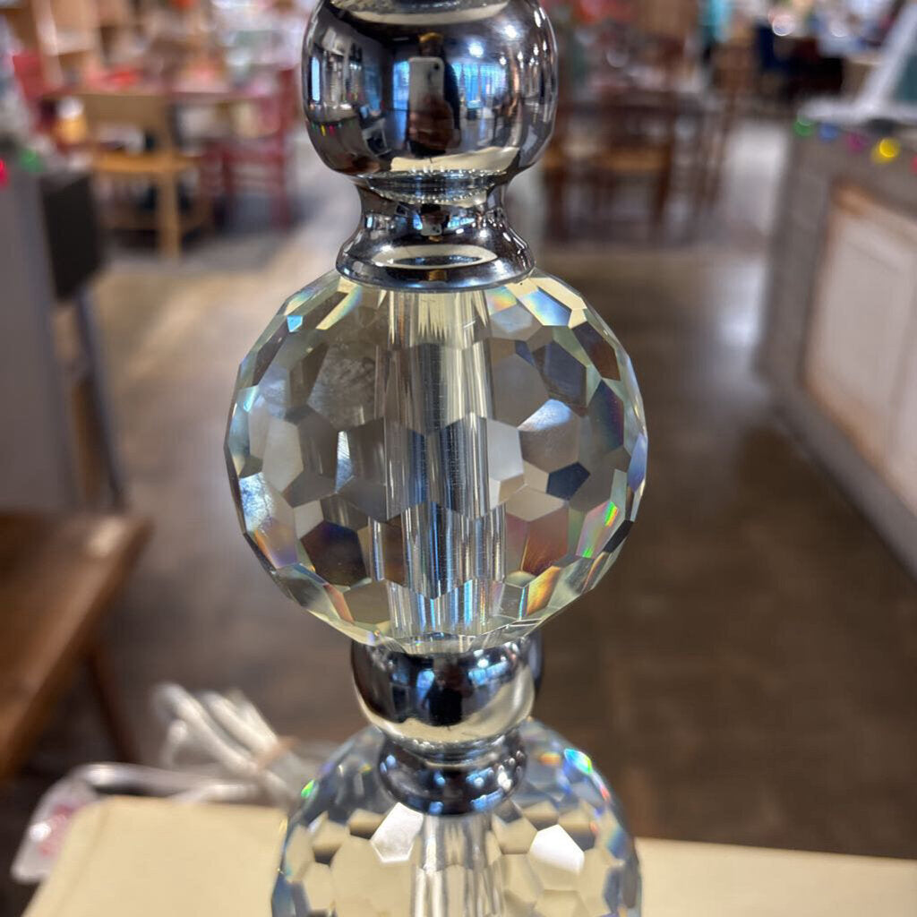 Stacked Crystal Balls Lamp 29in