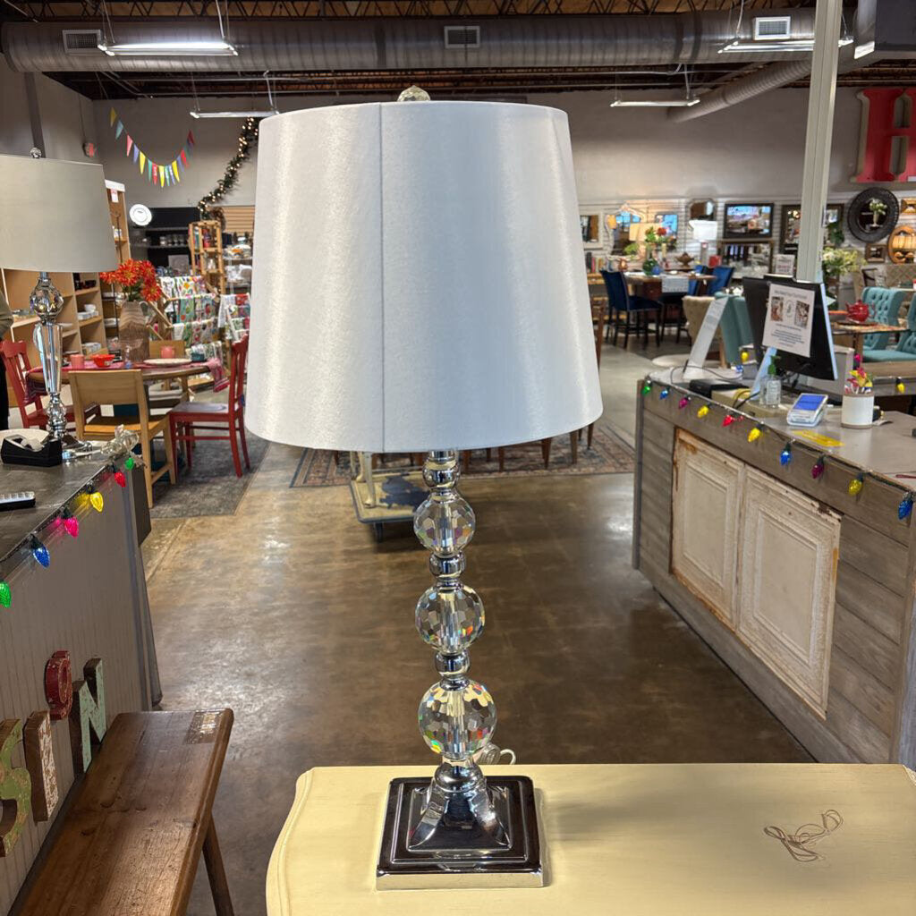 Stacked Crystal Balls Lamp 29in