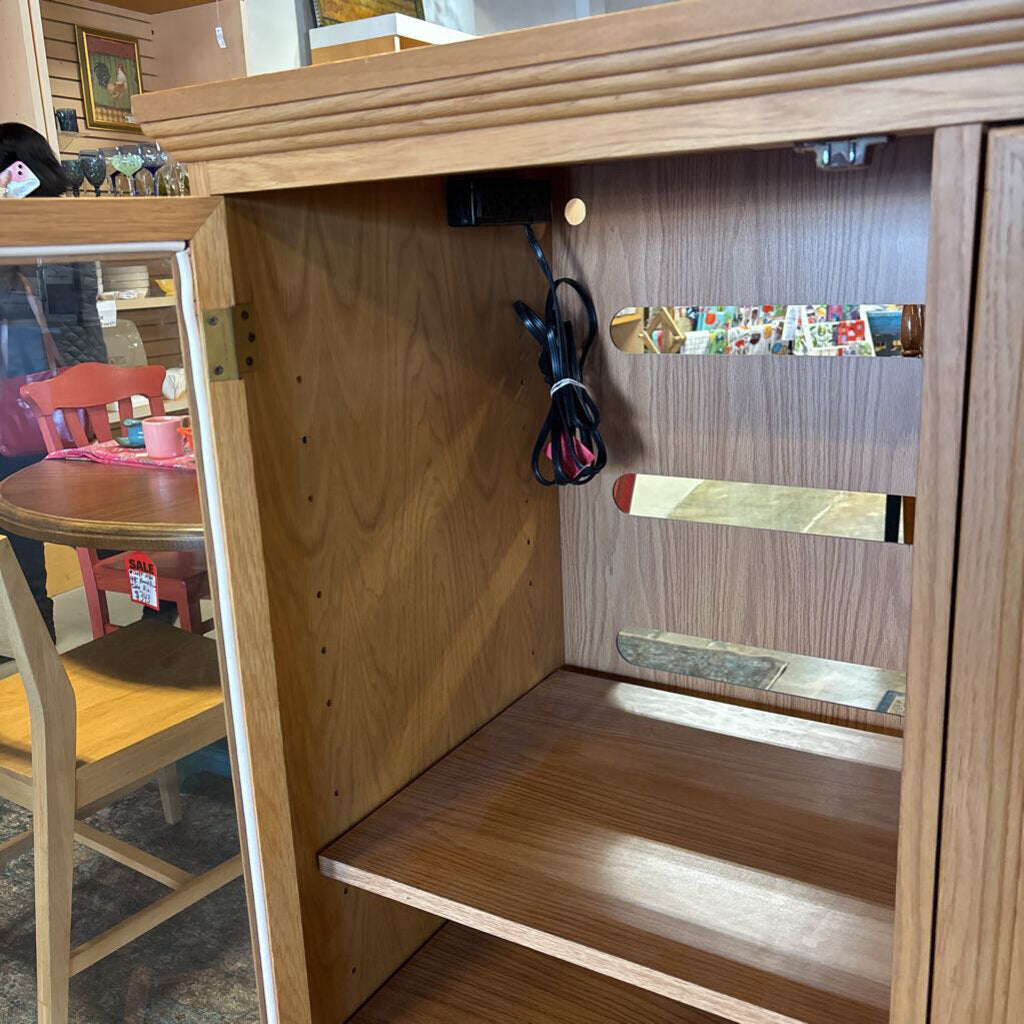 White Oak Entertainment Cabinet 56 X 21 x 52