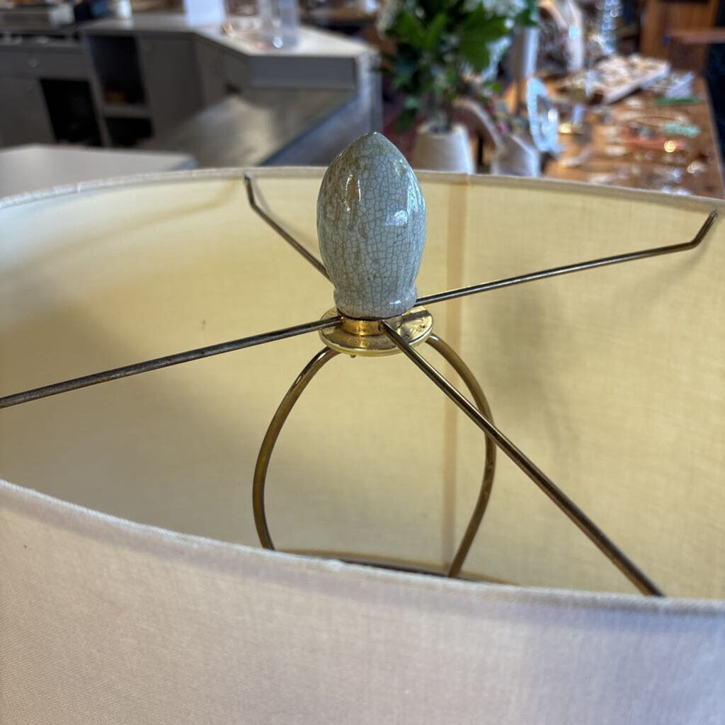 Uttermost Textured Glazed Base Aqua/Tan Lamp