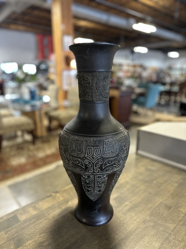 Japanese Metal Vase 20in